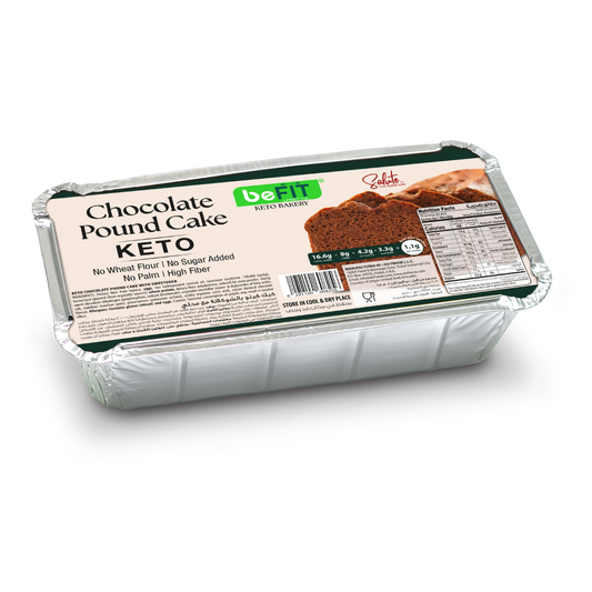BeFit Keto Chocolate Pound Cake | No Sugar Added | High Fiber | 350g