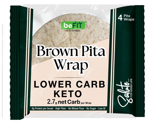 BeFit Brown Pita Wrap Lower Carb Keto