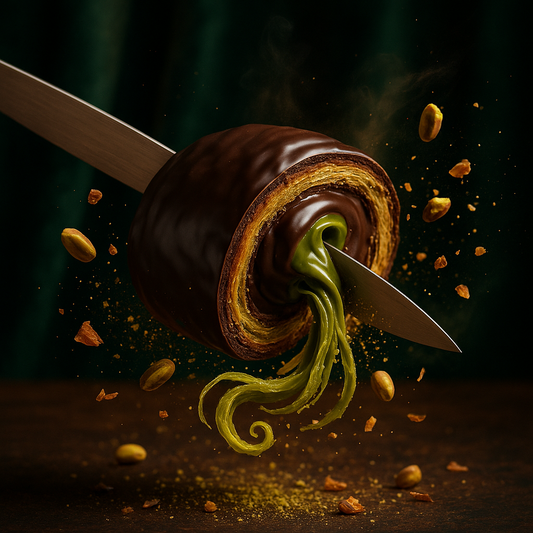 Pistachio Kunafa Dubai Chocolate Cake Roll 165gm - Season Greetings