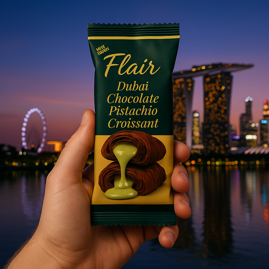 Flair Dubai Chocolate Pistachio Croissants - 4pcs Pack (160g)