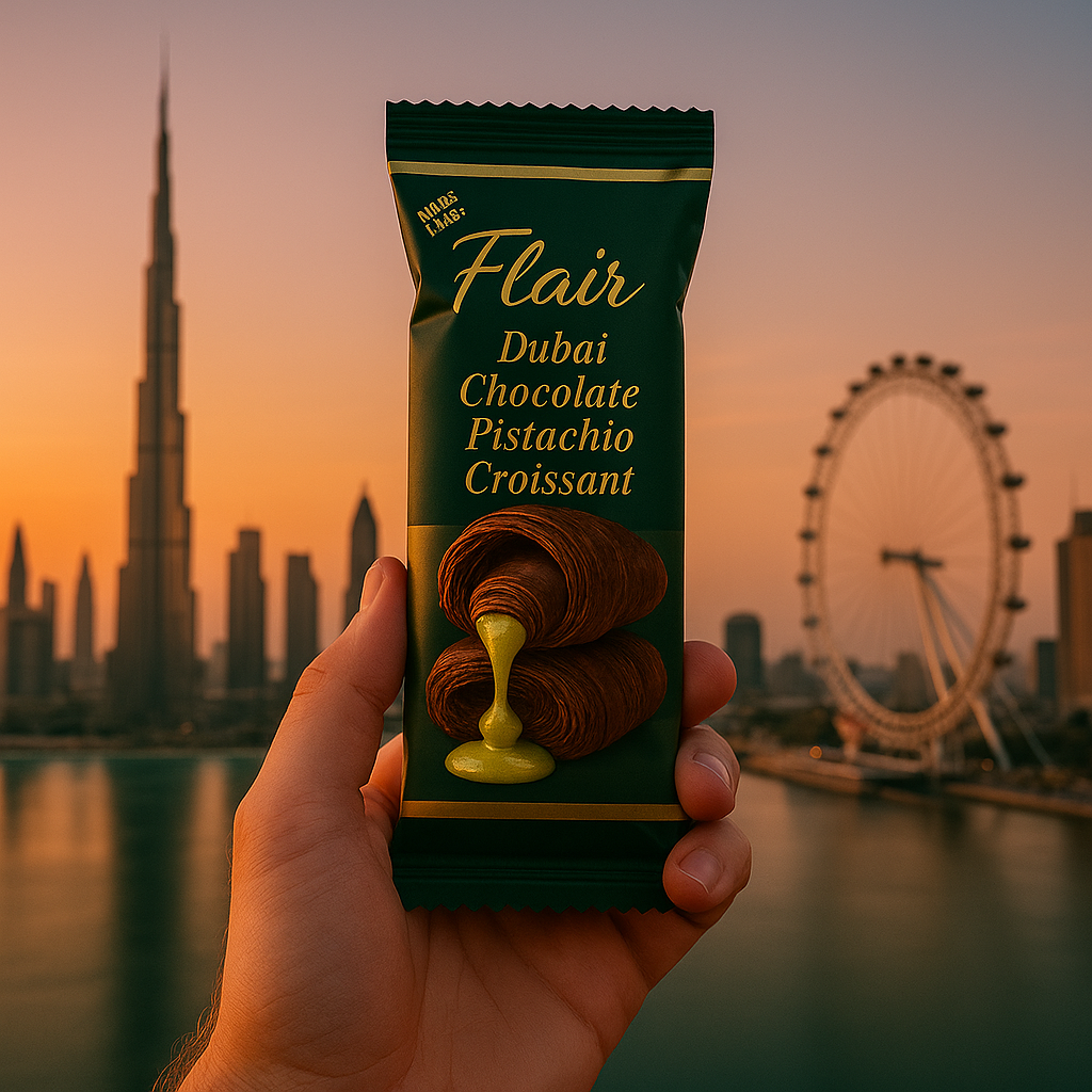 Flair Dubai Chocolate Pistachio Croissants - 4pcs Pack (160g)