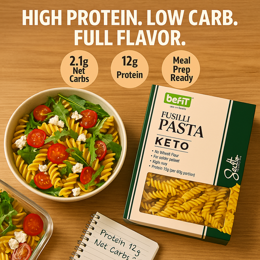 Befit Fusilli Keto Pasta - Pack of 2 - 400gm