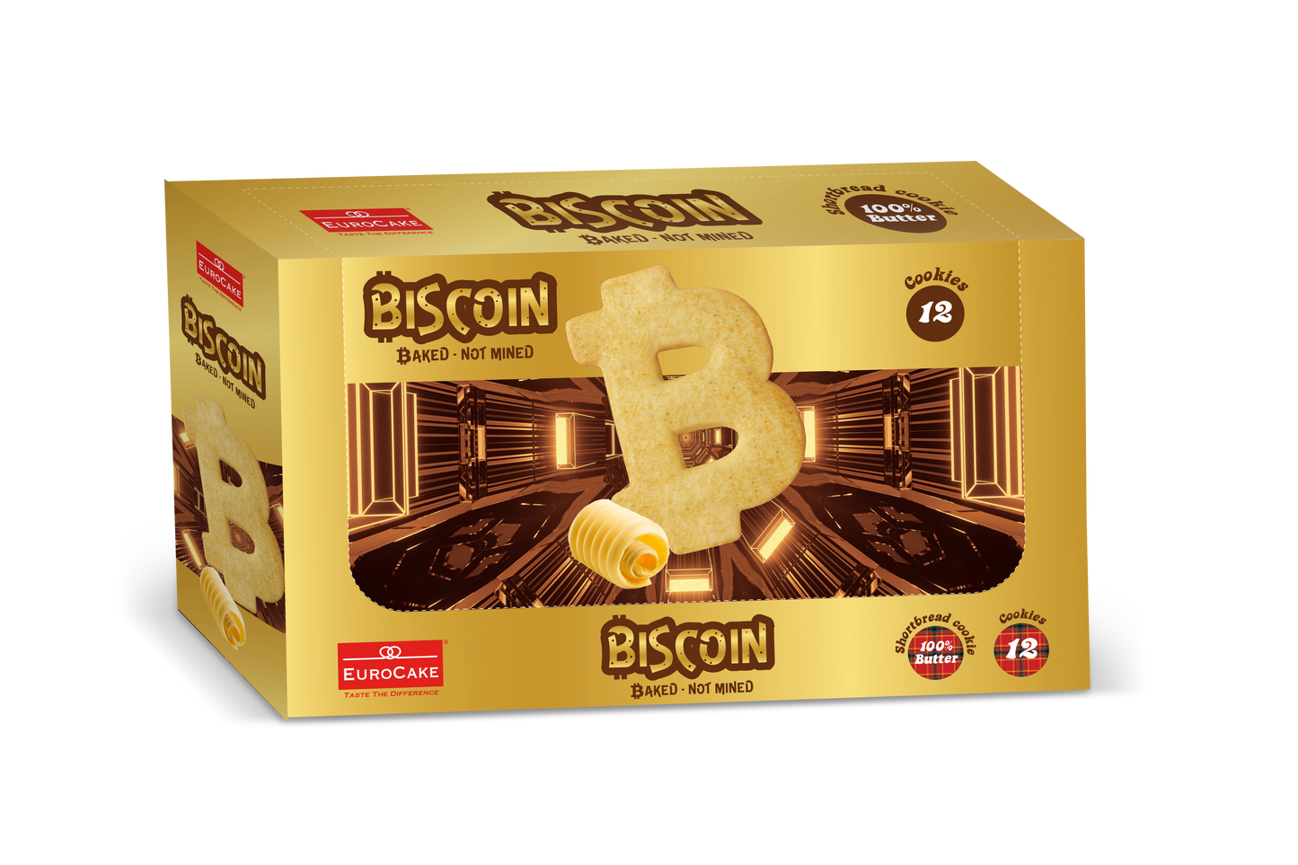 Biscoin Shortbread Cookie 100% Butter 12pc/box - 300gm