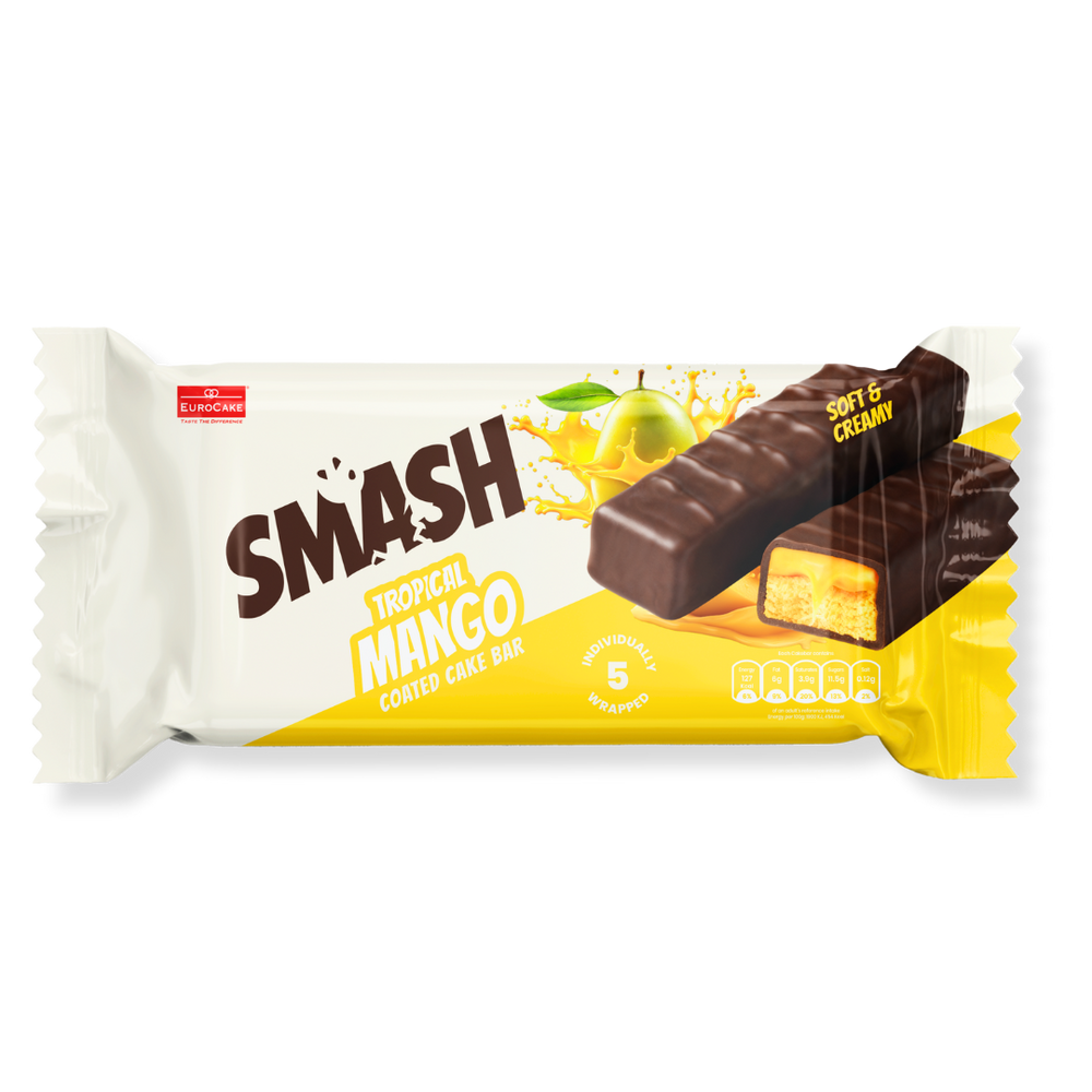 Smash Tropical Mango Coated Cake Bar 5pc/pack - 140gm