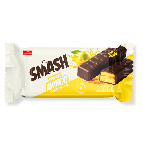 Smash Tropical Mango Coated Cake Bar 5pc/pack - 140gm