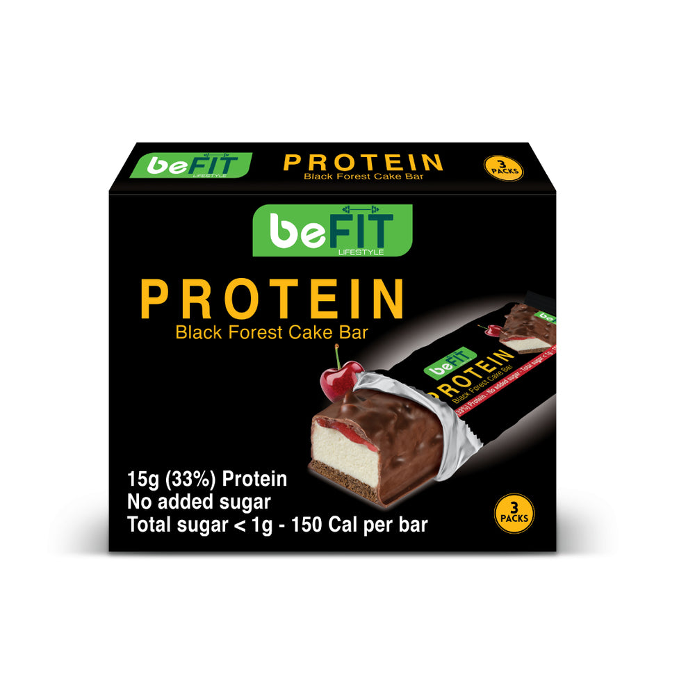 beFIT Protein Cake Bar Black Forest - 3pcs Box (135gm)