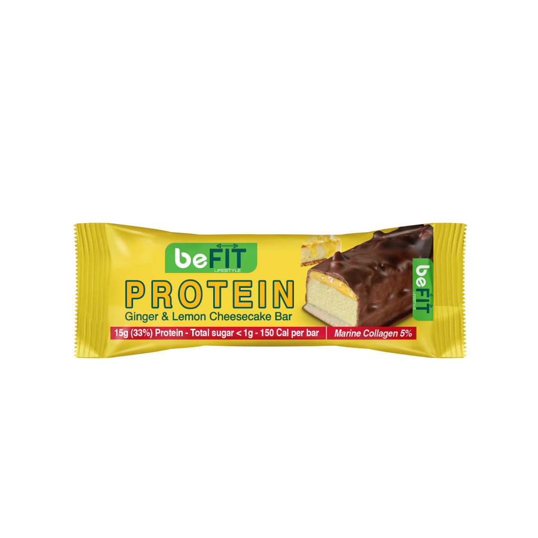 beFIT Protein Cake Bar Ginger & Lemon Cheesecake - 3pcs Box (135gm)