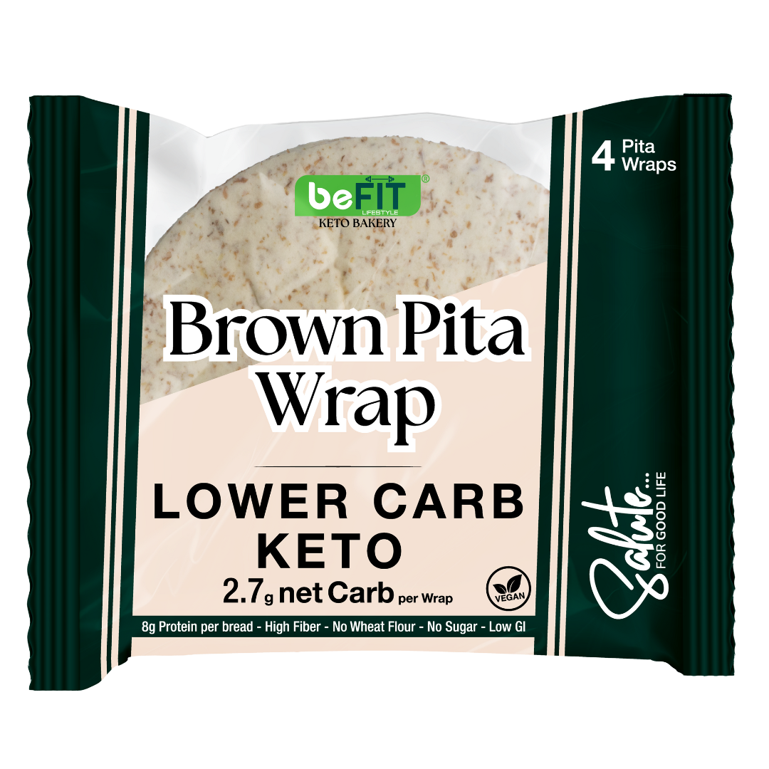 BeFit Brown Pita Wrap Lower Carb Keto 200gm
