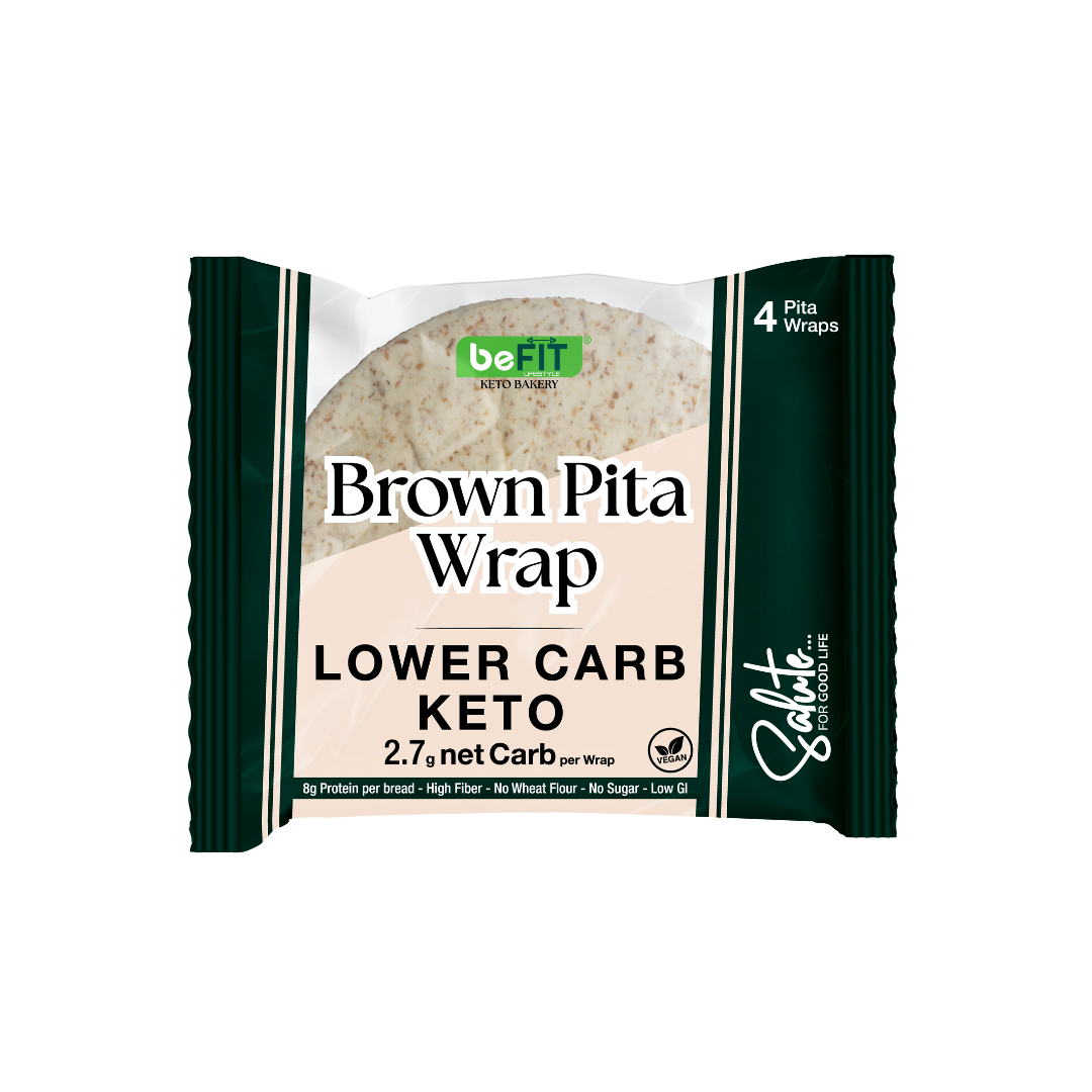 BeFit Brown Pita Wrap Lower Carb Keto 200gm