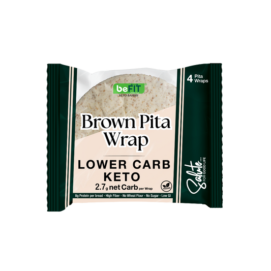 BeFit Brown Pita Wrap Lower Carb Keto 200gm