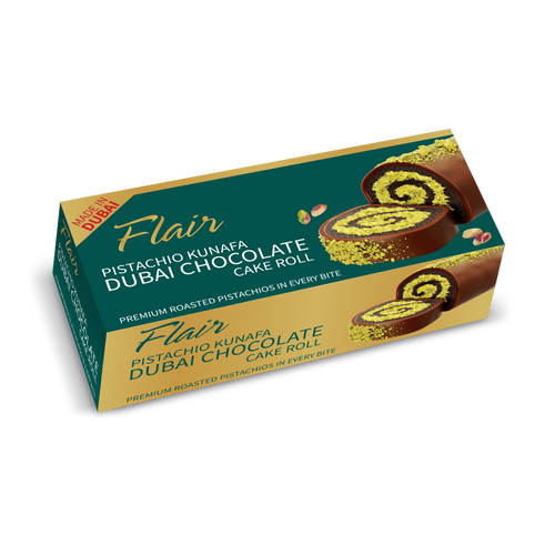 Pistachio Kunafa Dubai Chocolate Cake Roll 165gm
