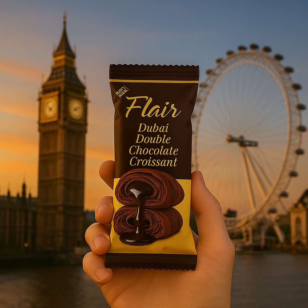 Flair Dubai Double Chocolate Croissants - 4pcs Pack (160g)