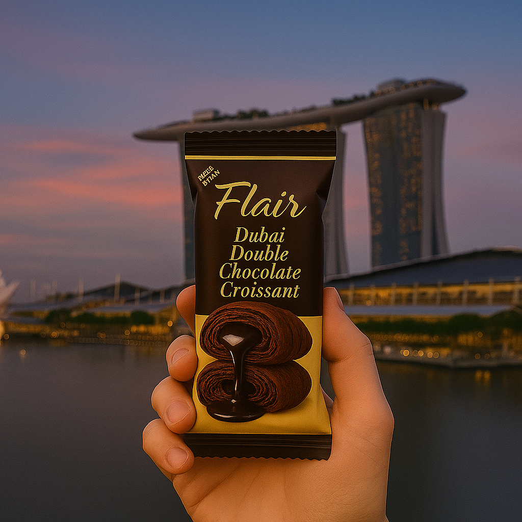 Flair Dubai Double Chocolate Croissants - 4pcs Pack (160g)
