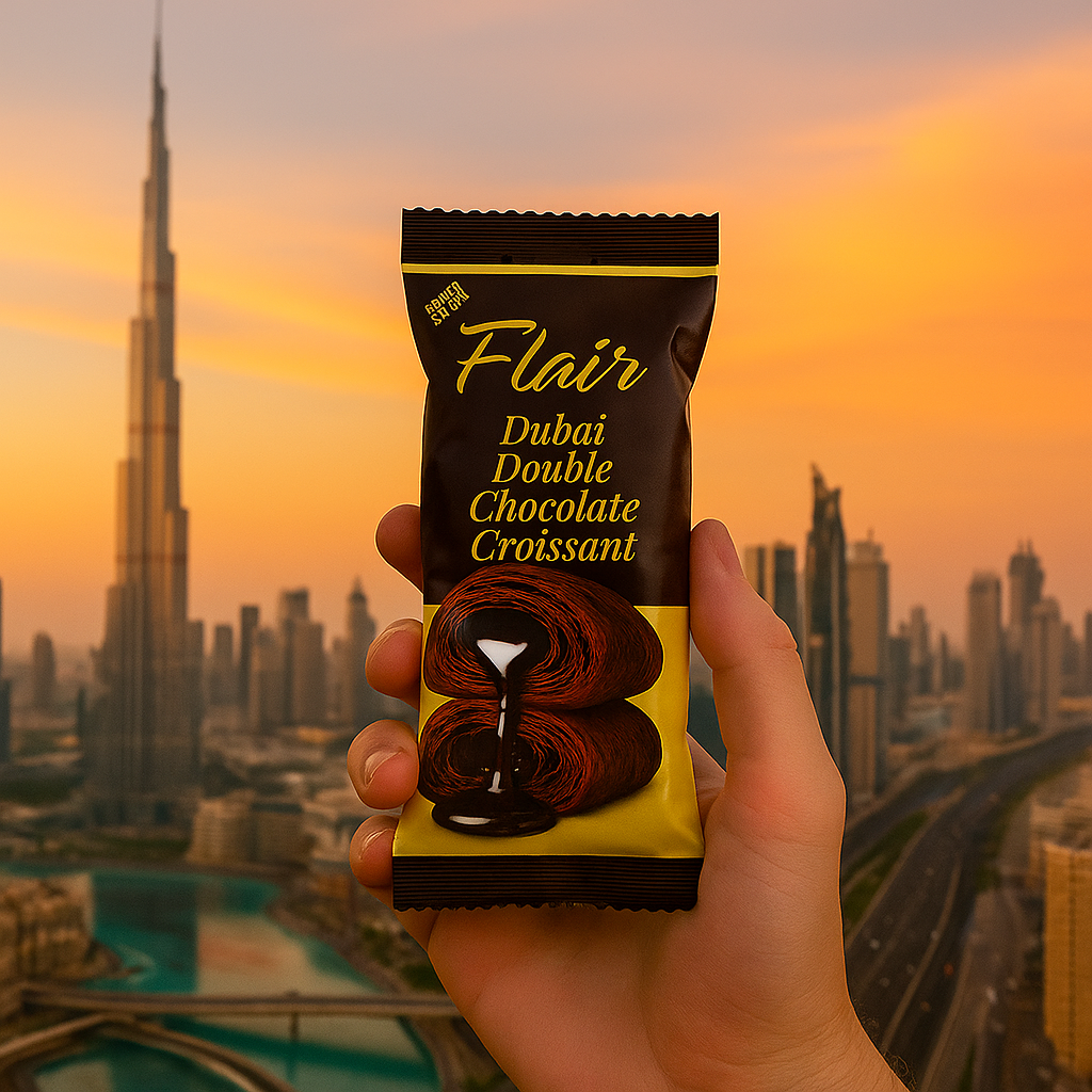 Flair Dubai Double Chocolate Croissants - 4pcs Pack (160g)