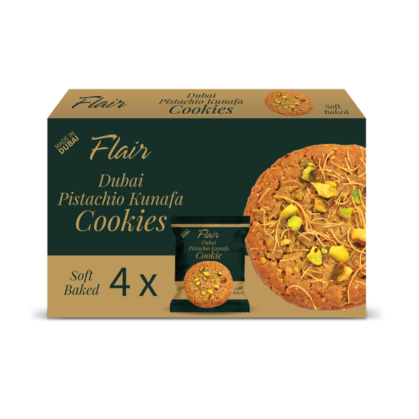 Flair Dubai Pistachio Kunafa Cookie - 4pcs Pack (120gm)
