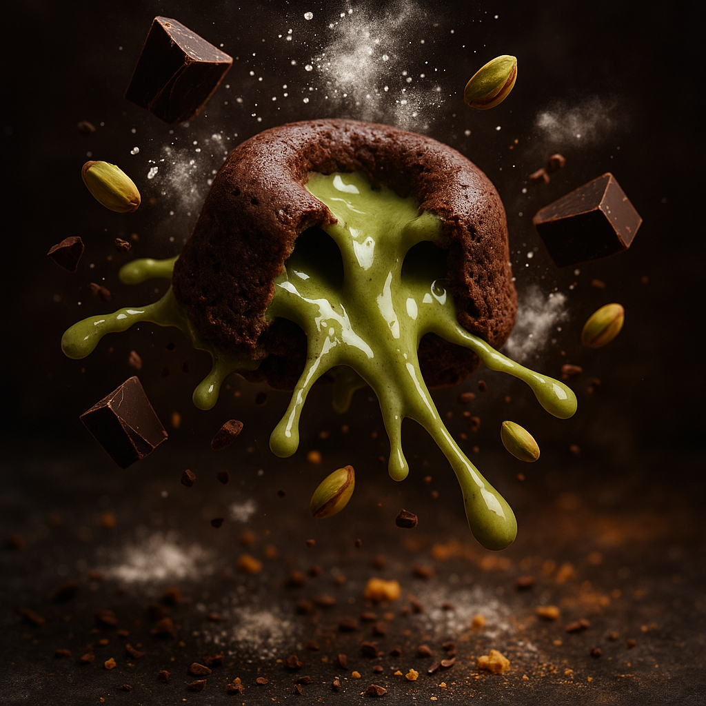 Flair Dubai Pistachio Kunafa Chocolate Lava Cake 60gm