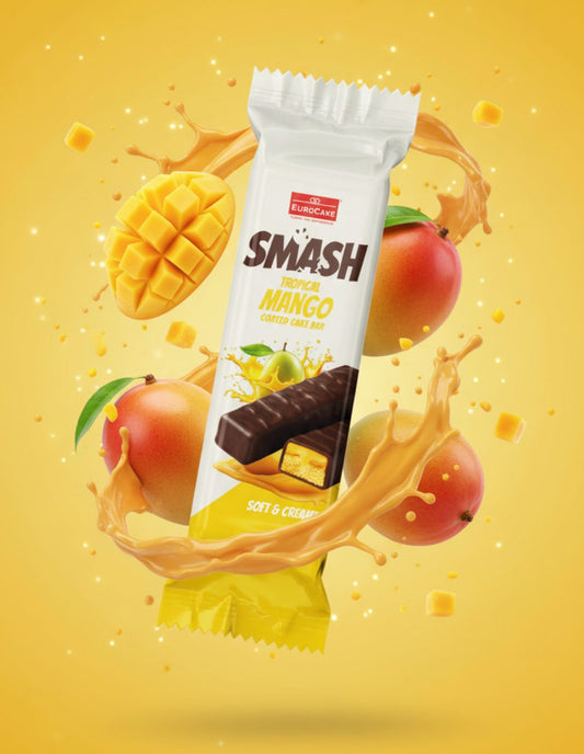 Smash Tropical Mango Coated Cake Bar 5pc/pack - 140gm