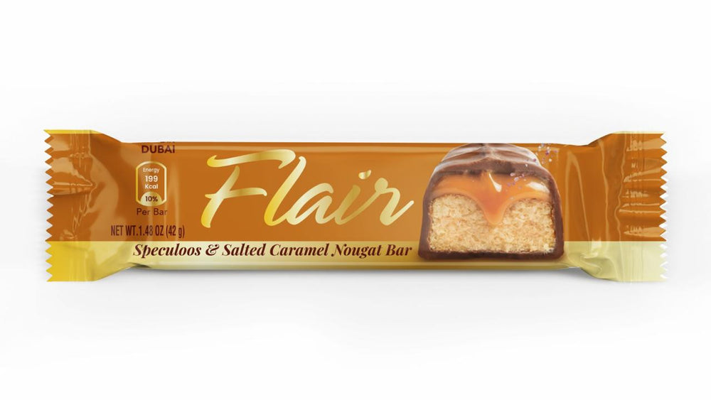 Flair Speculoos Soft Nougat with Salted Caramel Filling 42gm