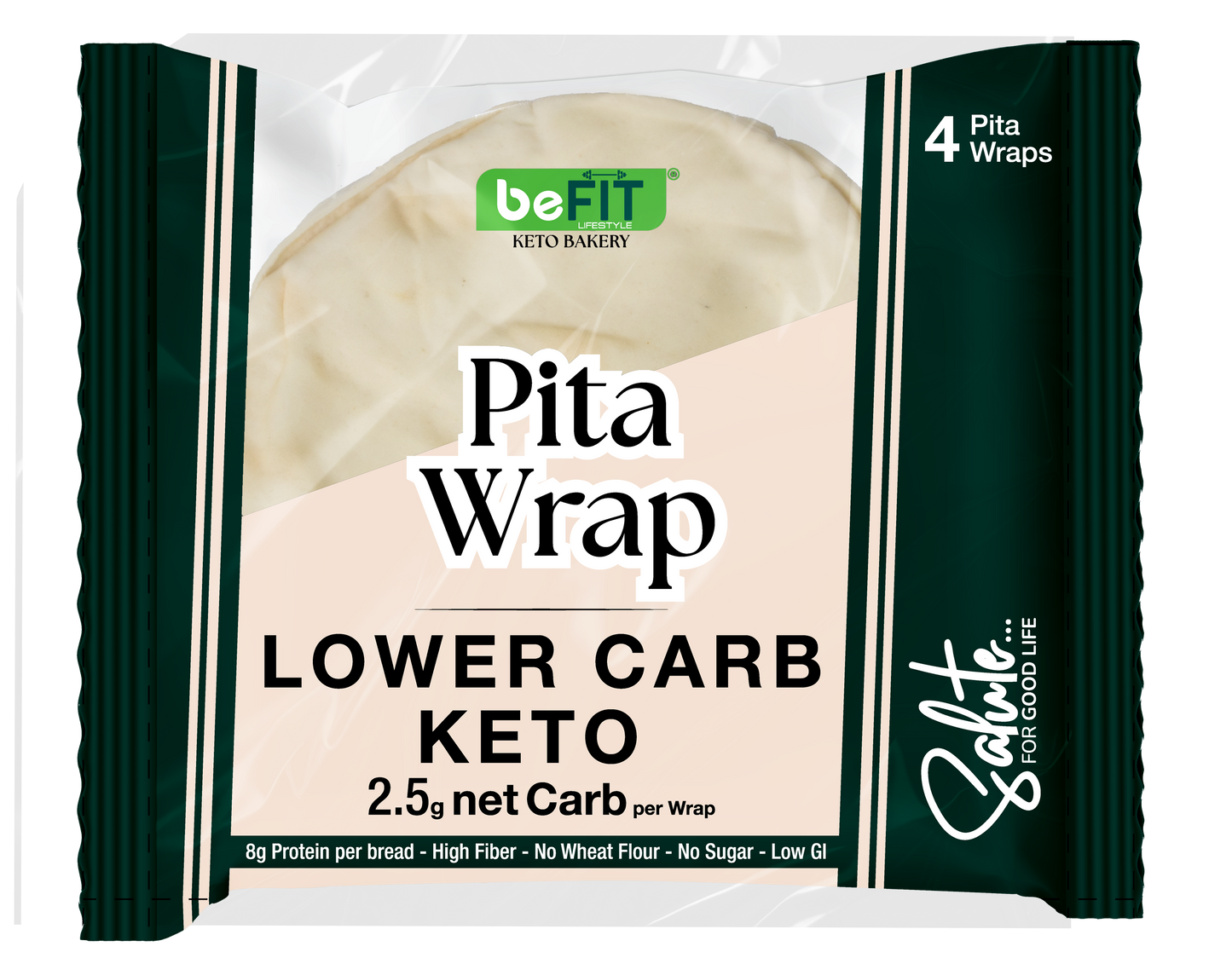 BeFit Pita Wrap Lower Carb Keto 200gm