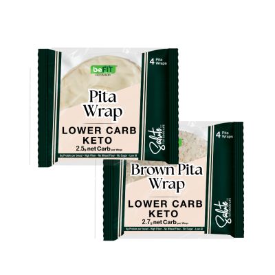 BeFit Pita Wrap Lower Carb Keto 20gm + BeFit Brown Pita Wrap Lower Carb Keto @20%Off