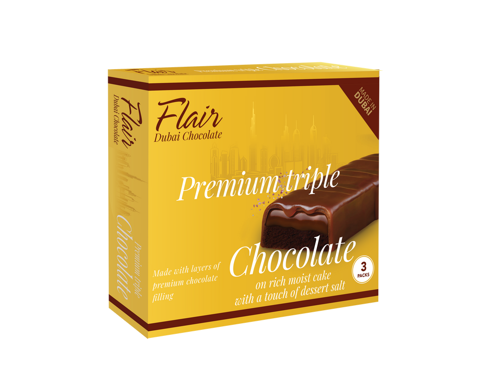 Flair Cake Bar Triple Chocolate 24g (Box of 3)