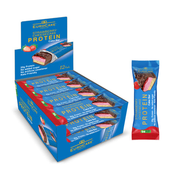 Eurocake Premium Strawberry Cheesecake Protein Cake Bar (12pcs per pack)