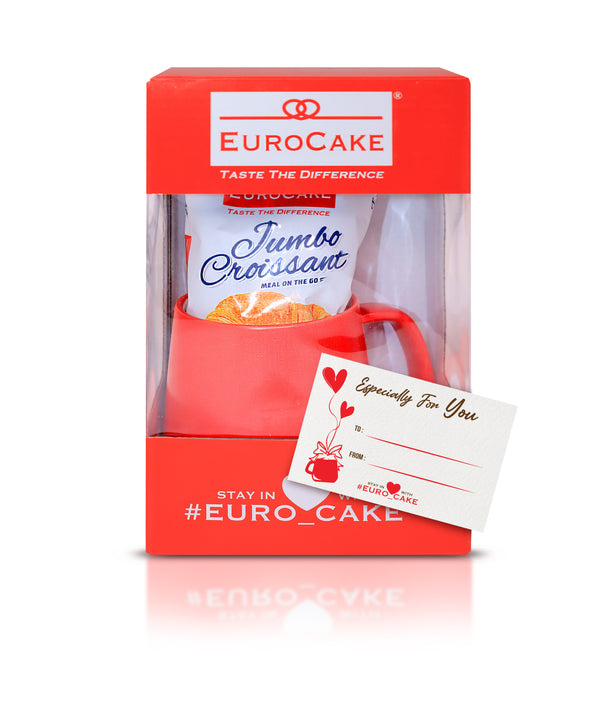 Eurocake Breakfast Gift Set (Eurocake Mug with Eurocake Jumbo Croissant)