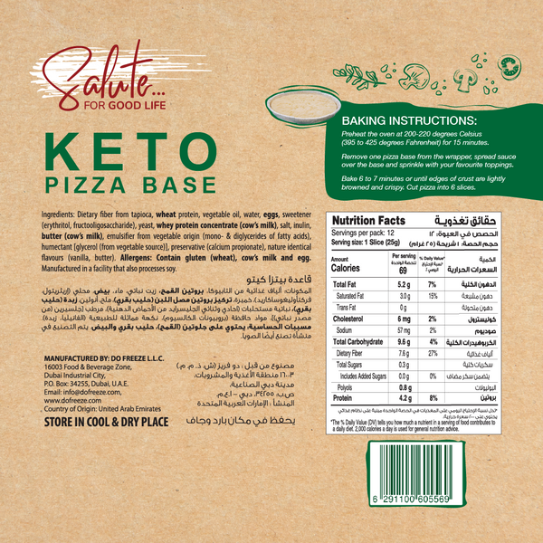 Salute Keto Pizza Base